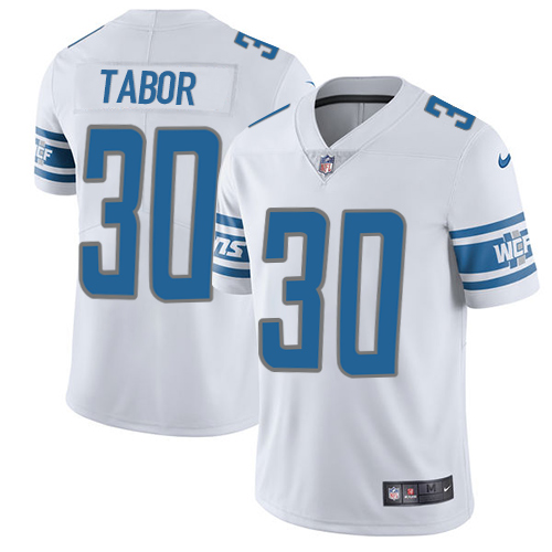 Nike Lions #30 Teez Tabor White Youth Stitched NFL Vapor Untouchable Limited Jersey - Click Image to Close